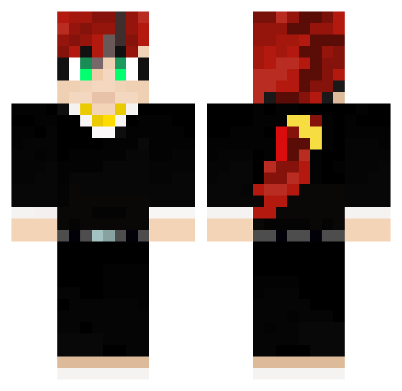 RainKit Minecraft skin, front and back view