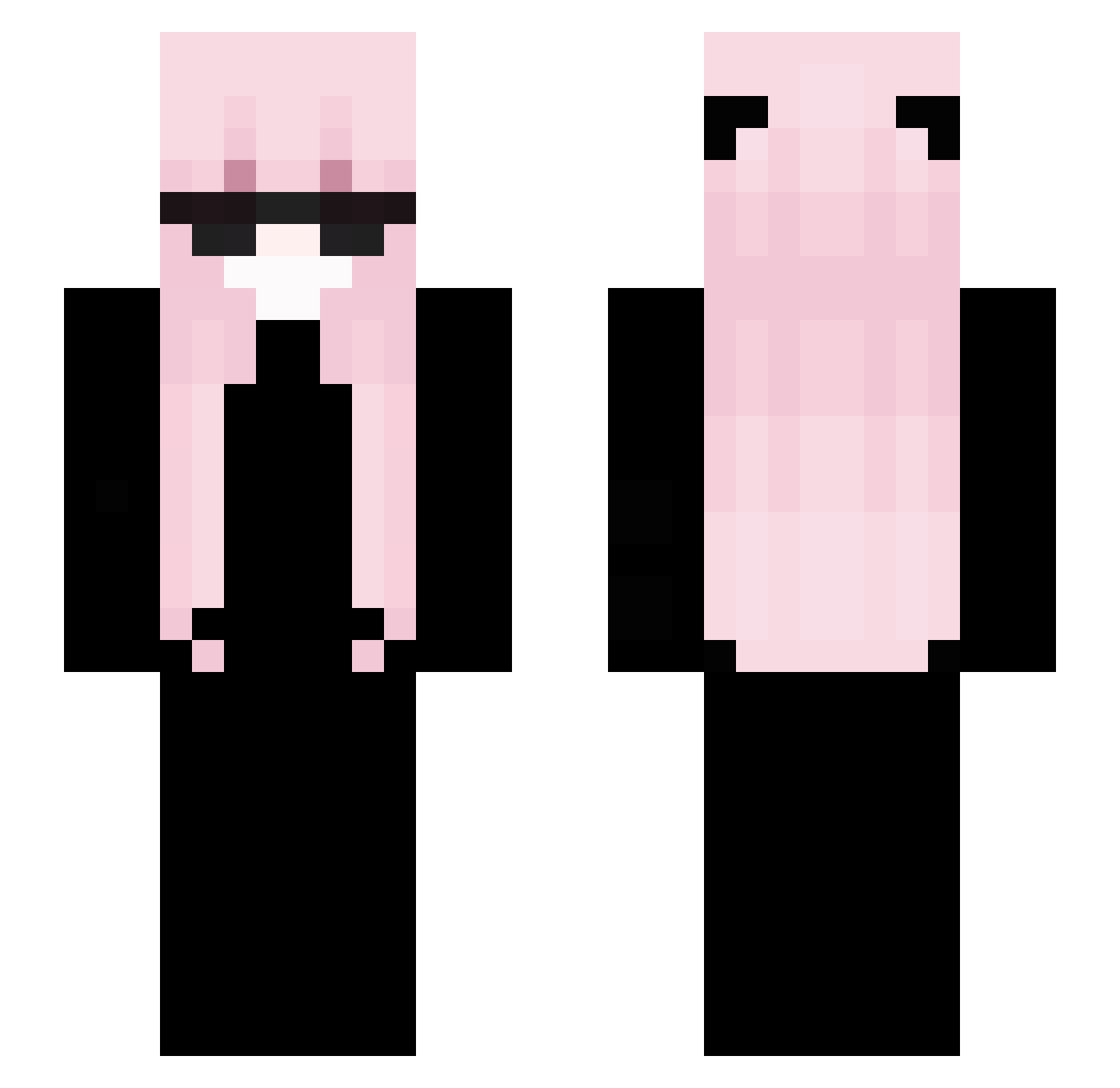 unsty Minecraft skin, front and back view