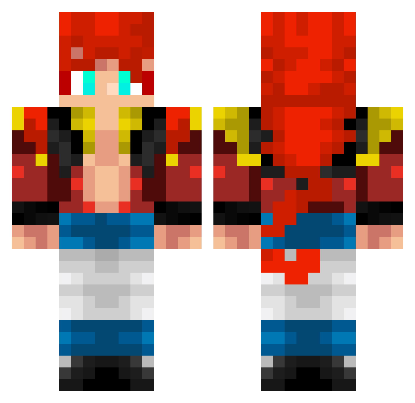 talions03 Minecraft skin, front and back view