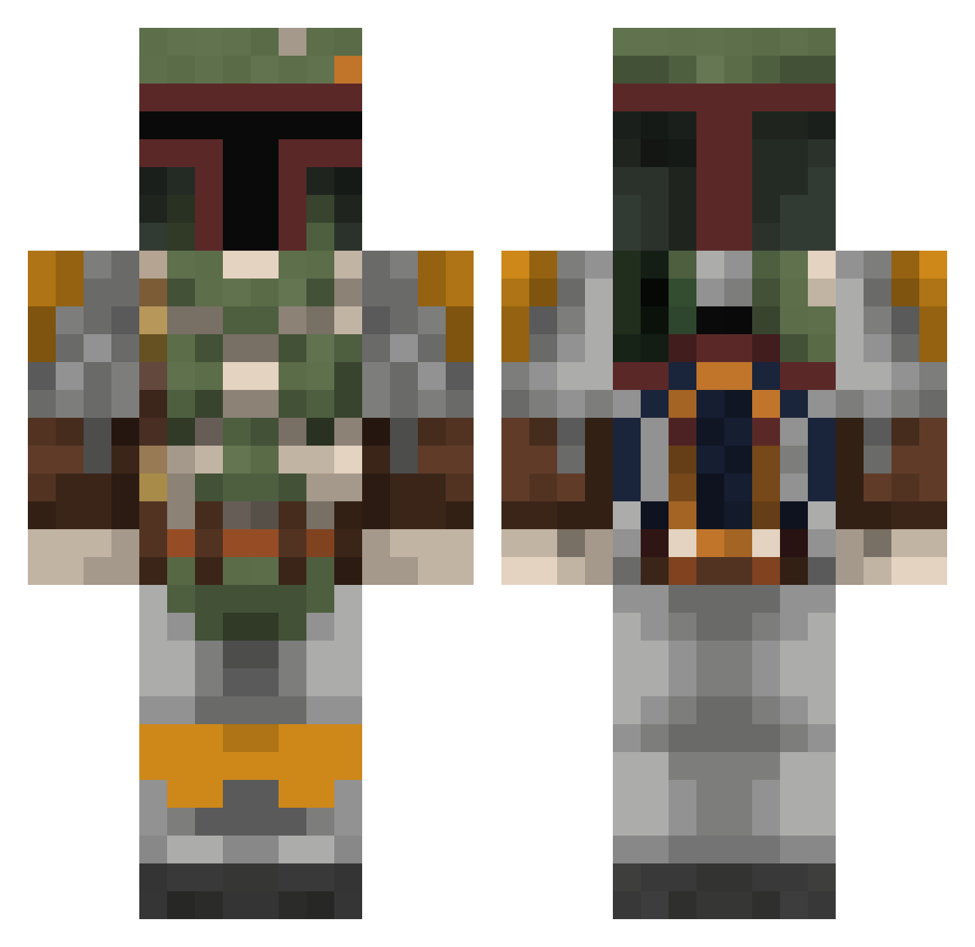AscendantSavant Minecraft skin, front and back view