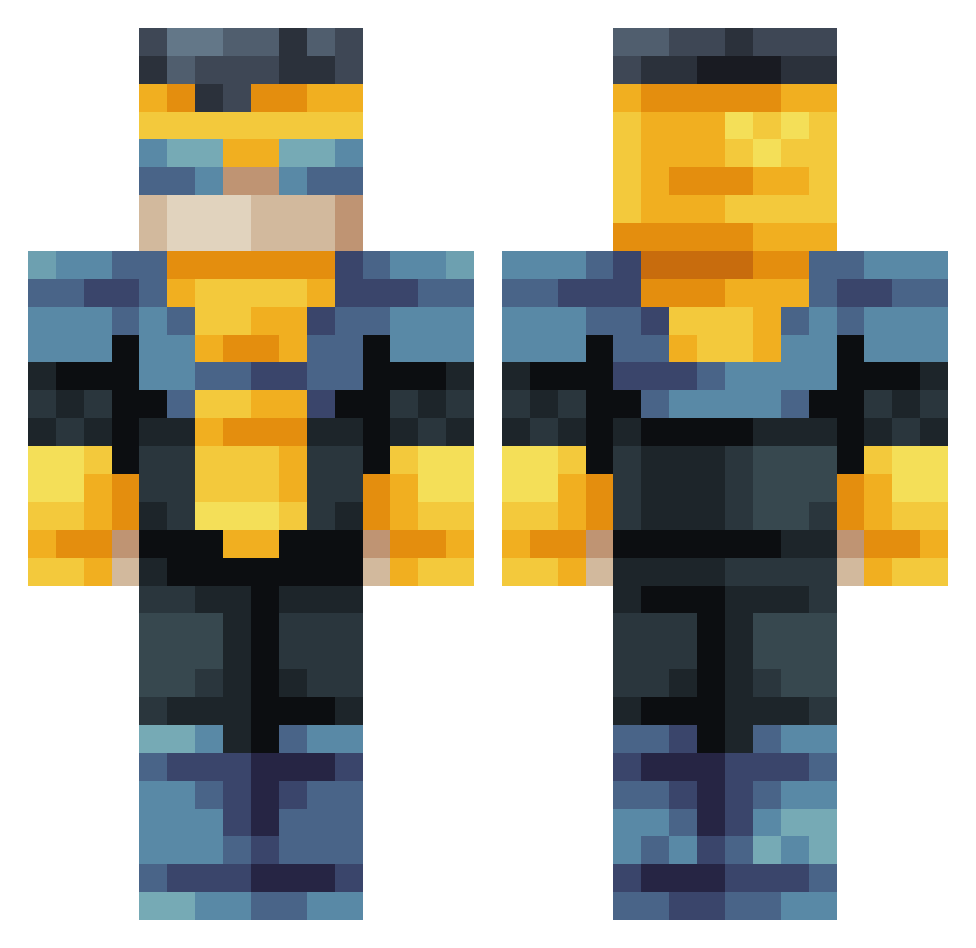 WockySlushie Minecraft skin, front and back view