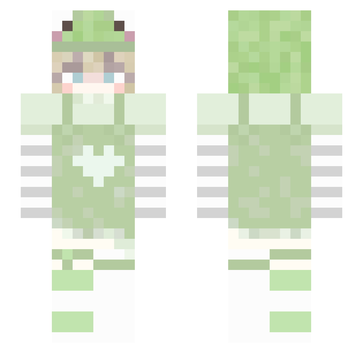 Twezz Minecraft skin, front and back view