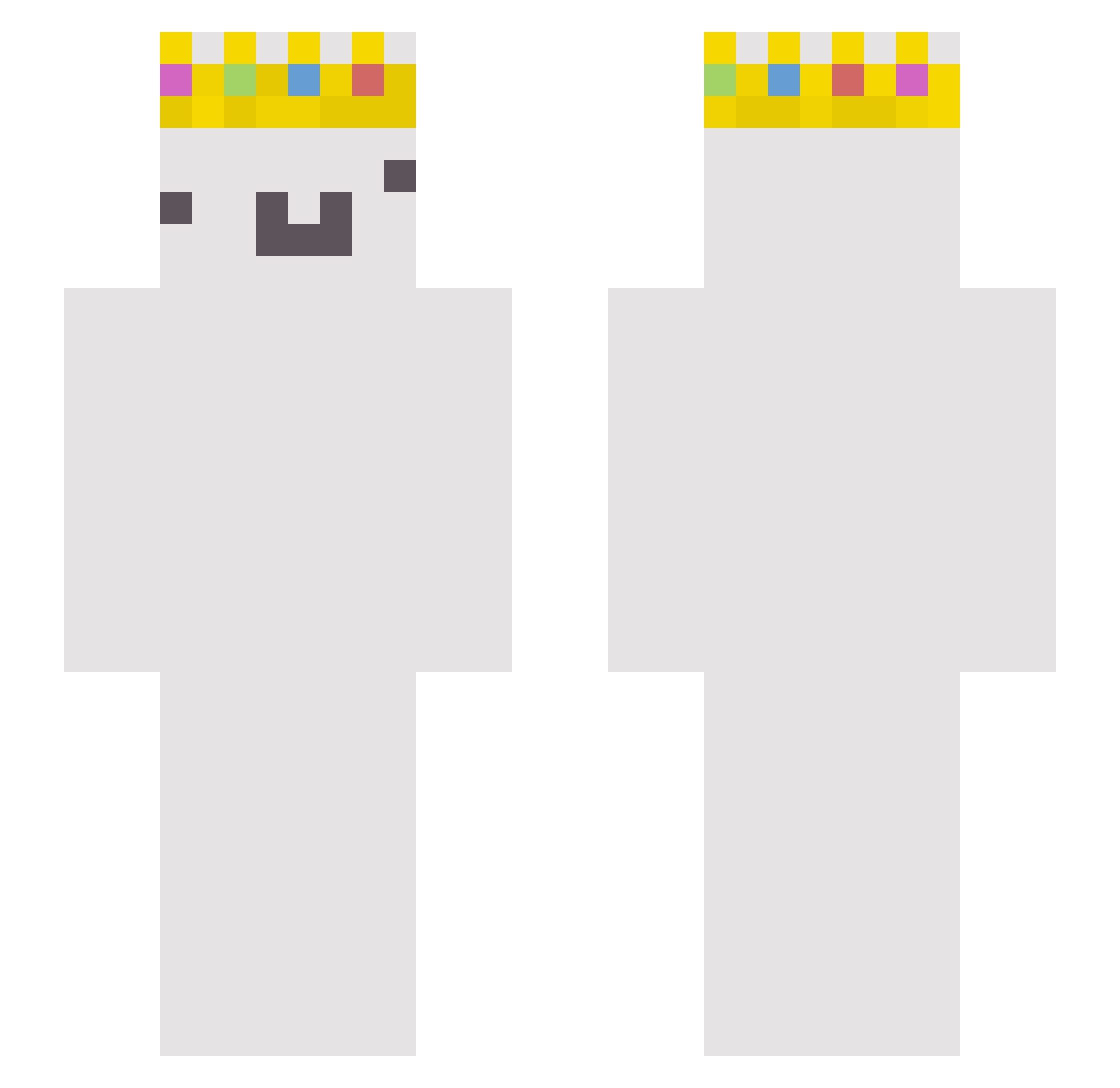 RekonixPL Minecraft skin, front and back view
