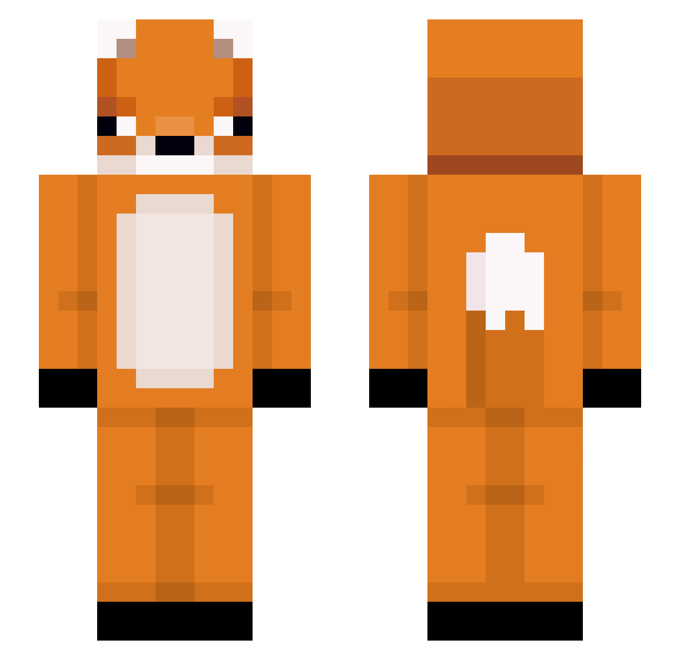 Sentsei Minecraft skin, front and back view