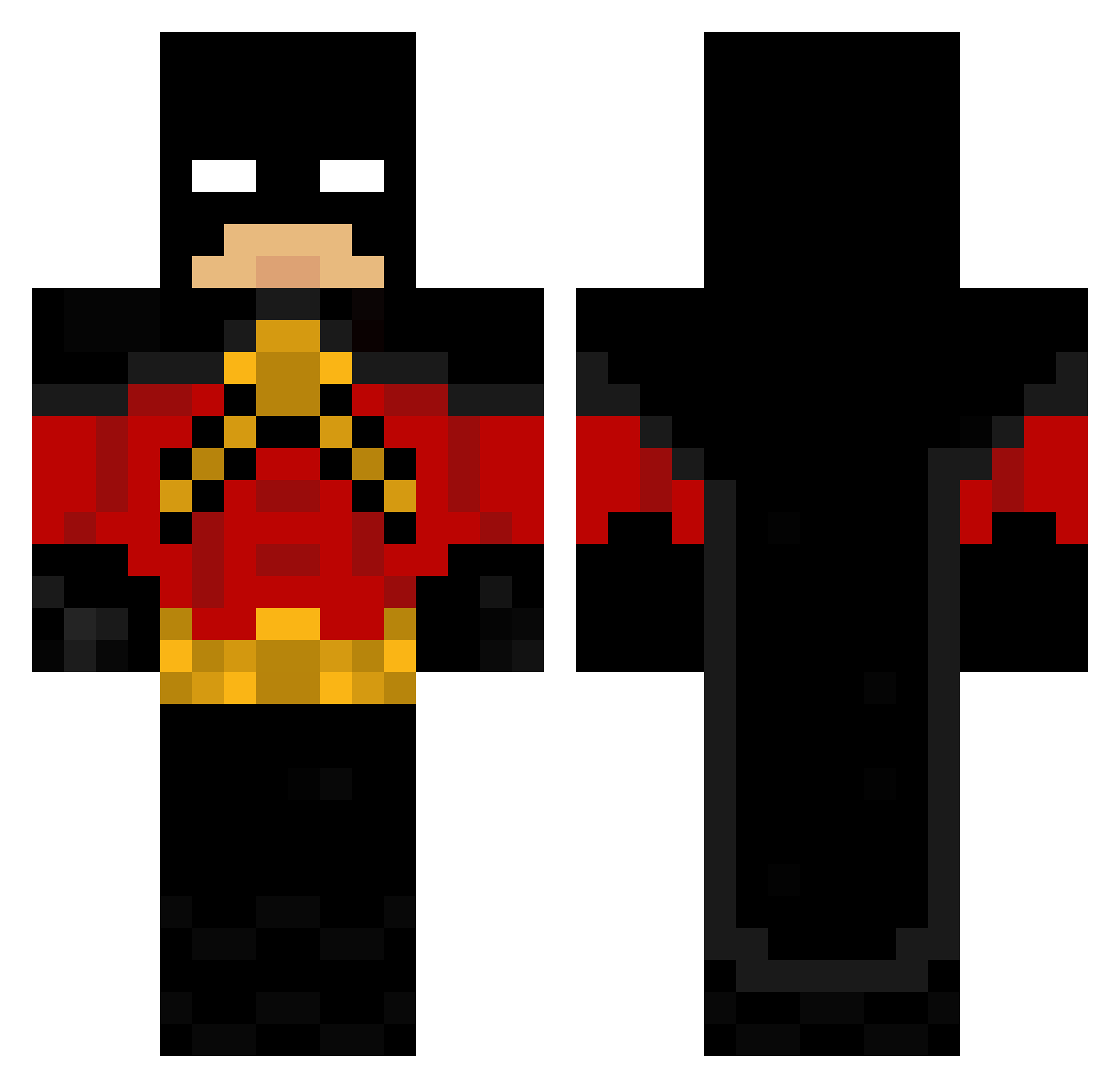 BooYaaKaaSha Minecraft skin, front and back view