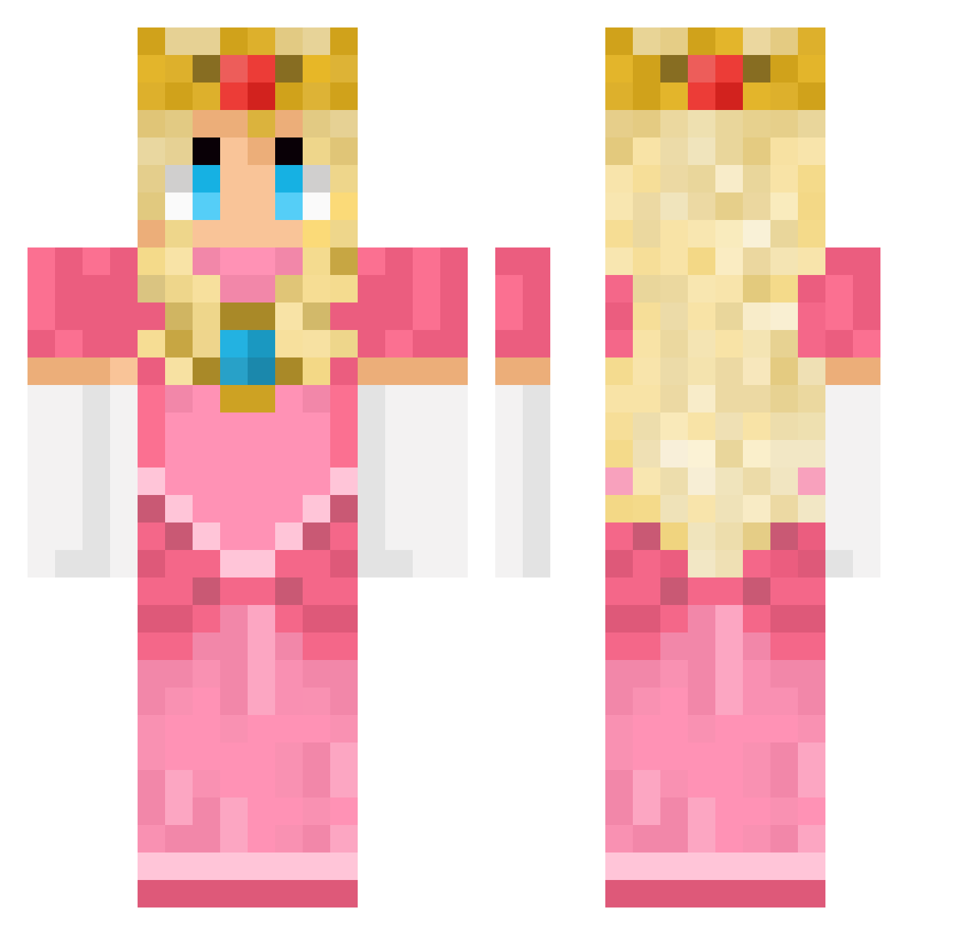 D0VVE Minecraft skin, front and back view