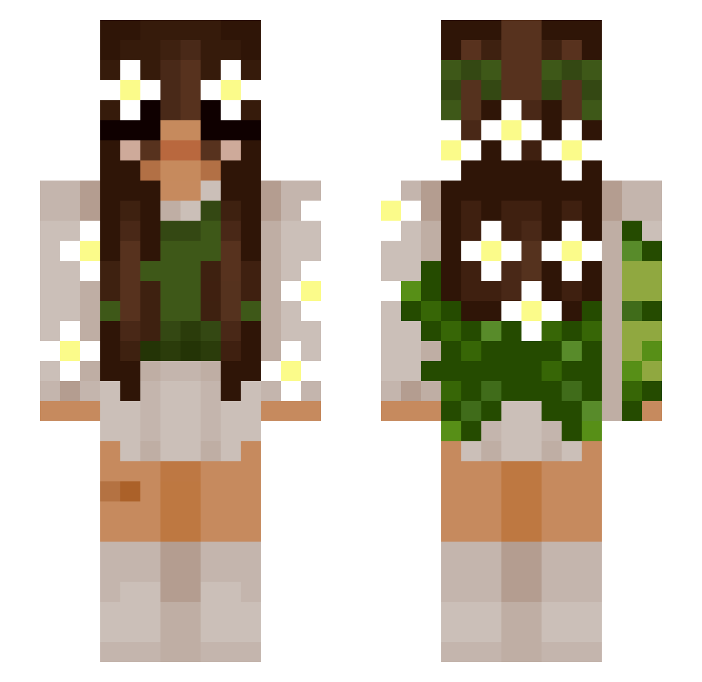 chichisosweet Minecraft skin, front and back view