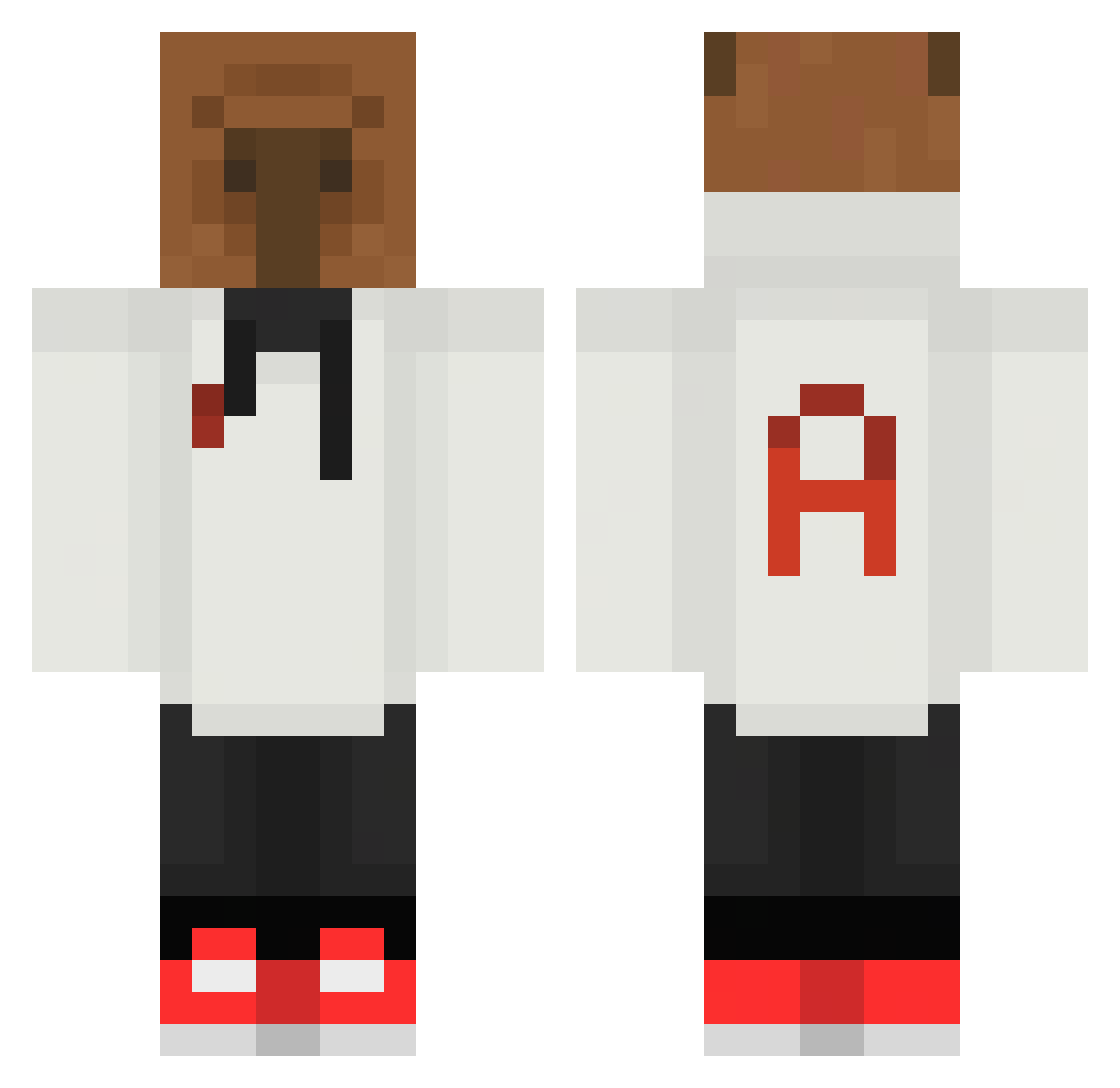ReesesPieces8 Minecraft skin, front and back view