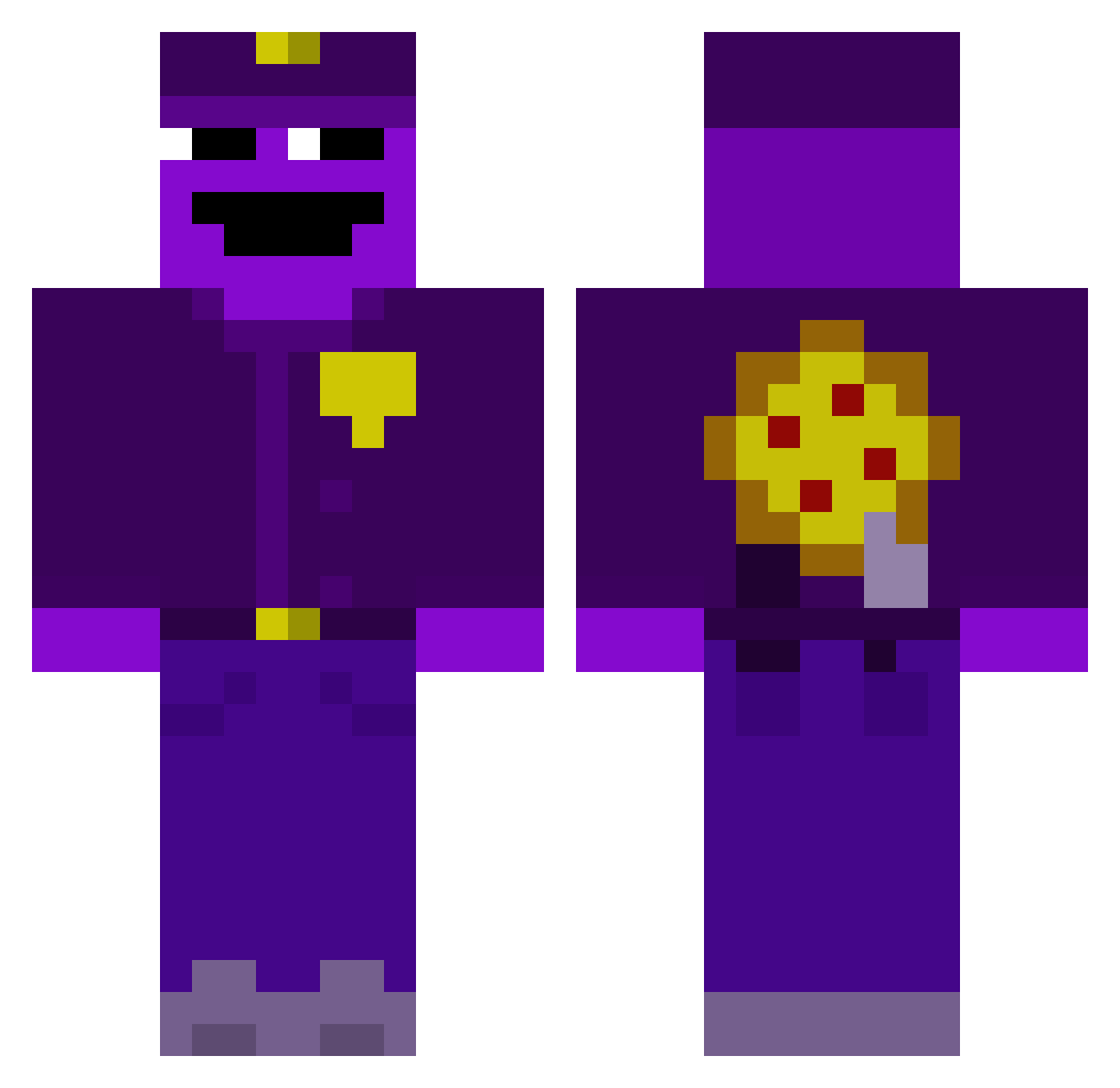 InphaseGlobe153 Minecraft skin, front and back view