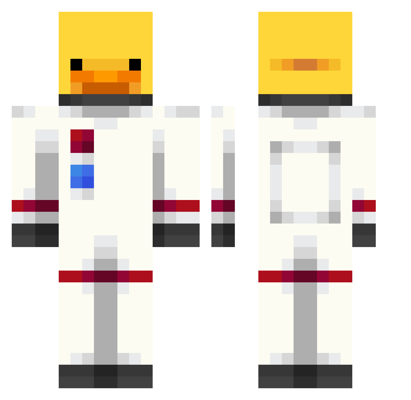 DunkSale Minecraft skin, front and back view