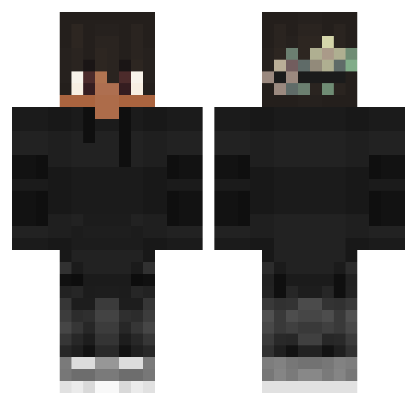 vampf4ngz Minecraft skin, front and back view