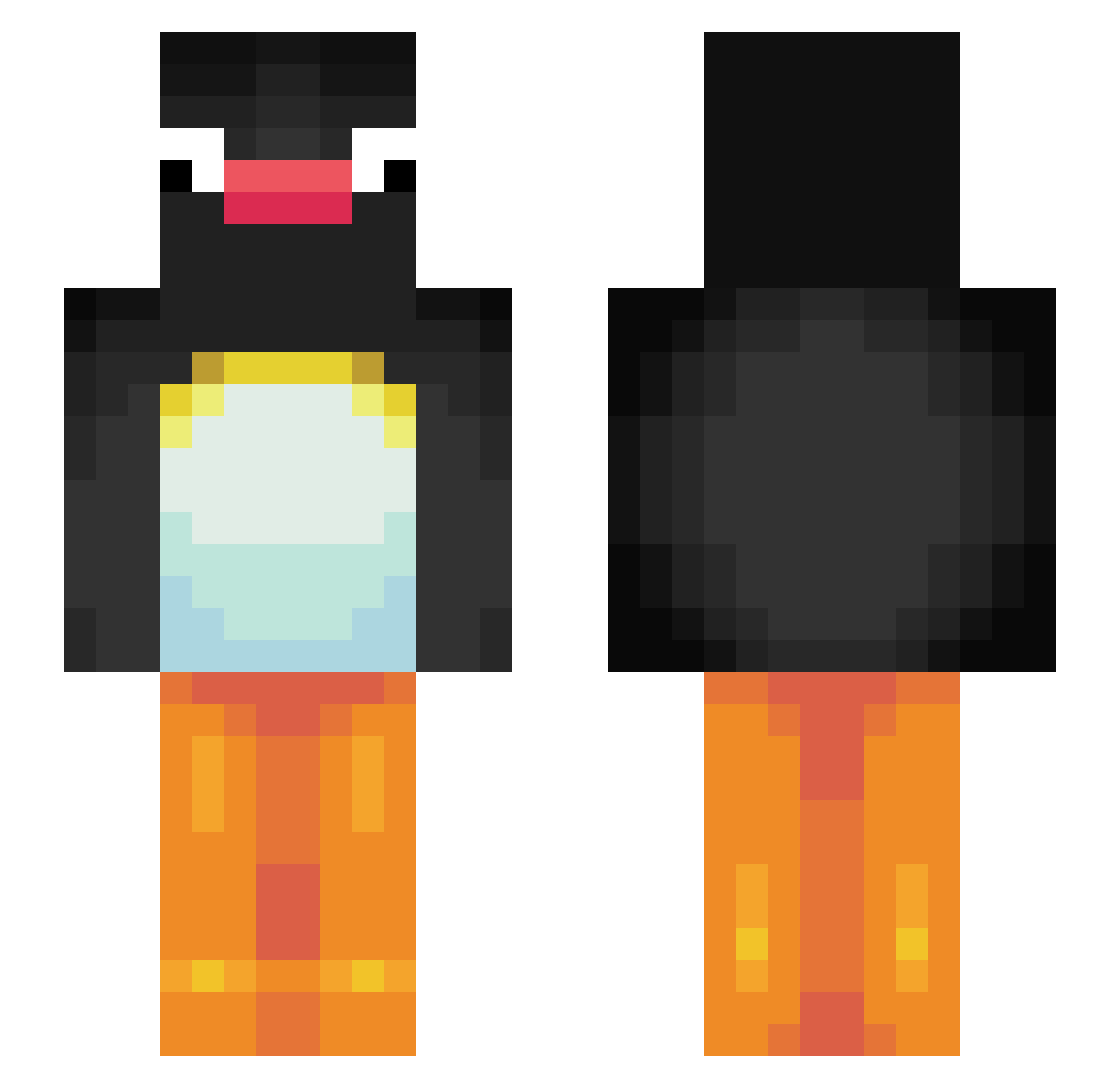 iRised Minecraft skin, front and back view