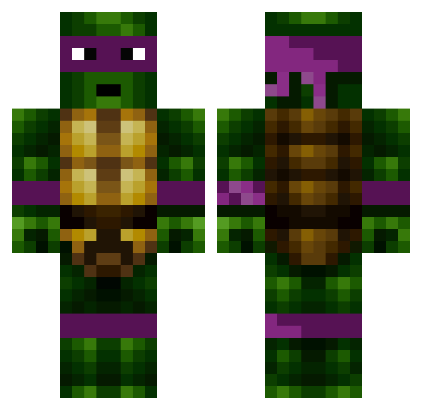 Davinait Minecraft skin, front and back view