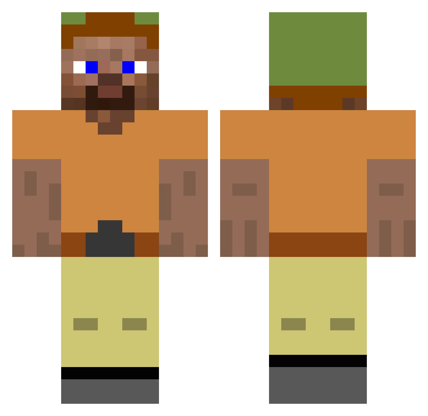 engram Minecraft skin, front and back view