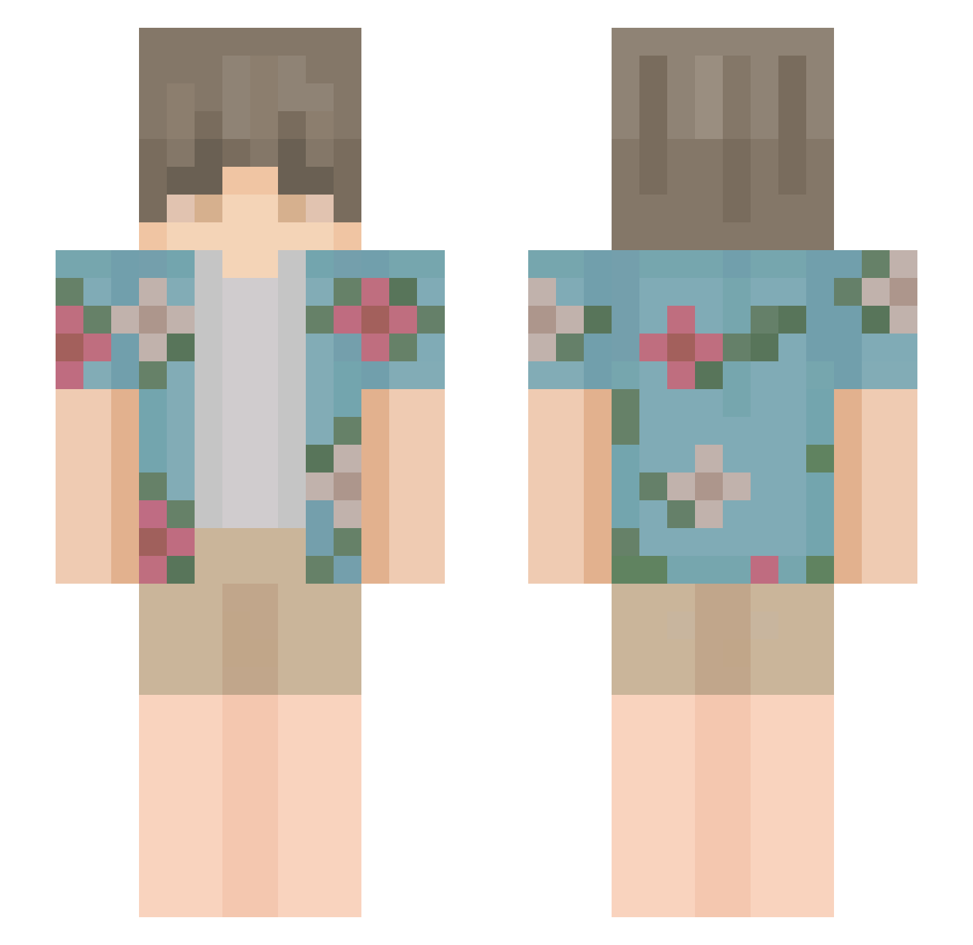 UnifomrEar8265 Minecraft skin, front and back view