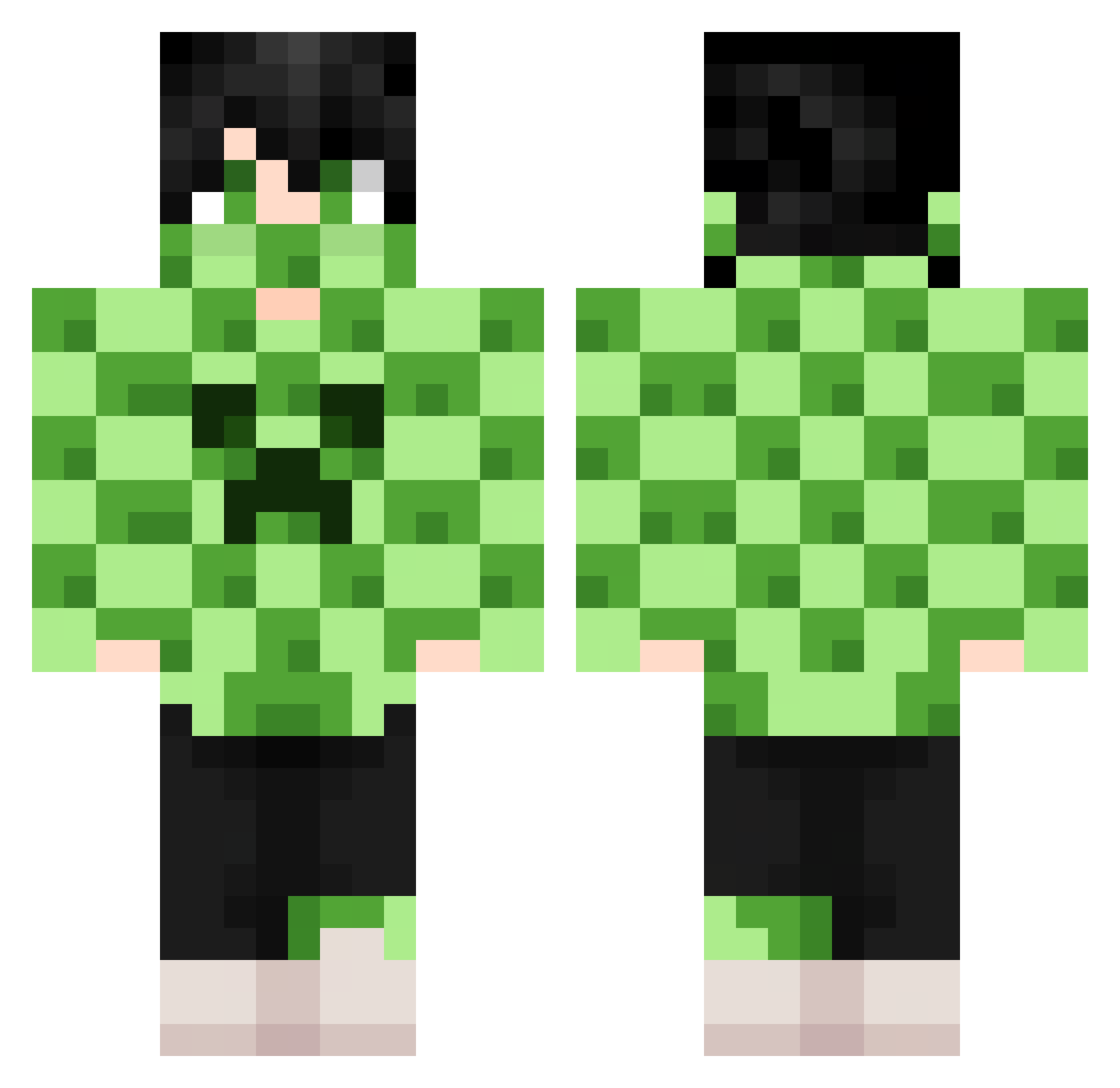 Apiyenn Minecraft skin, front and back view