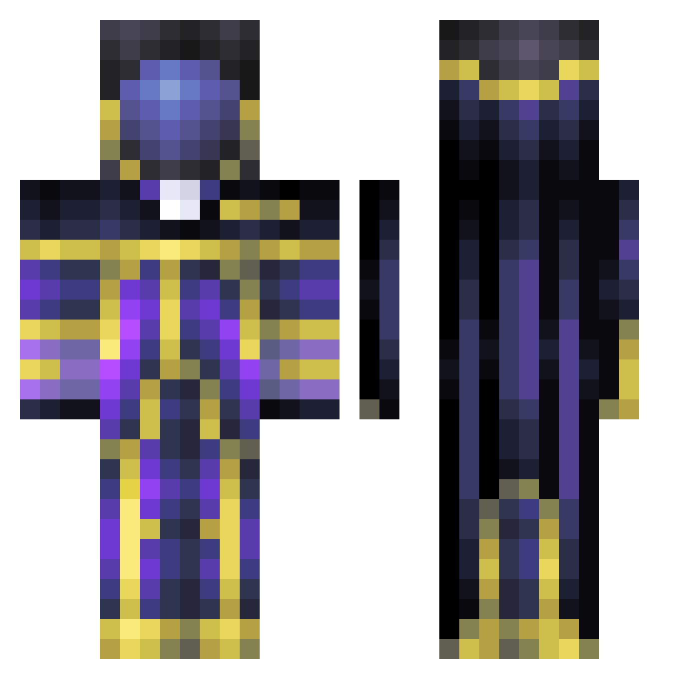 lemoneater213 Minecraft skin, front and back view