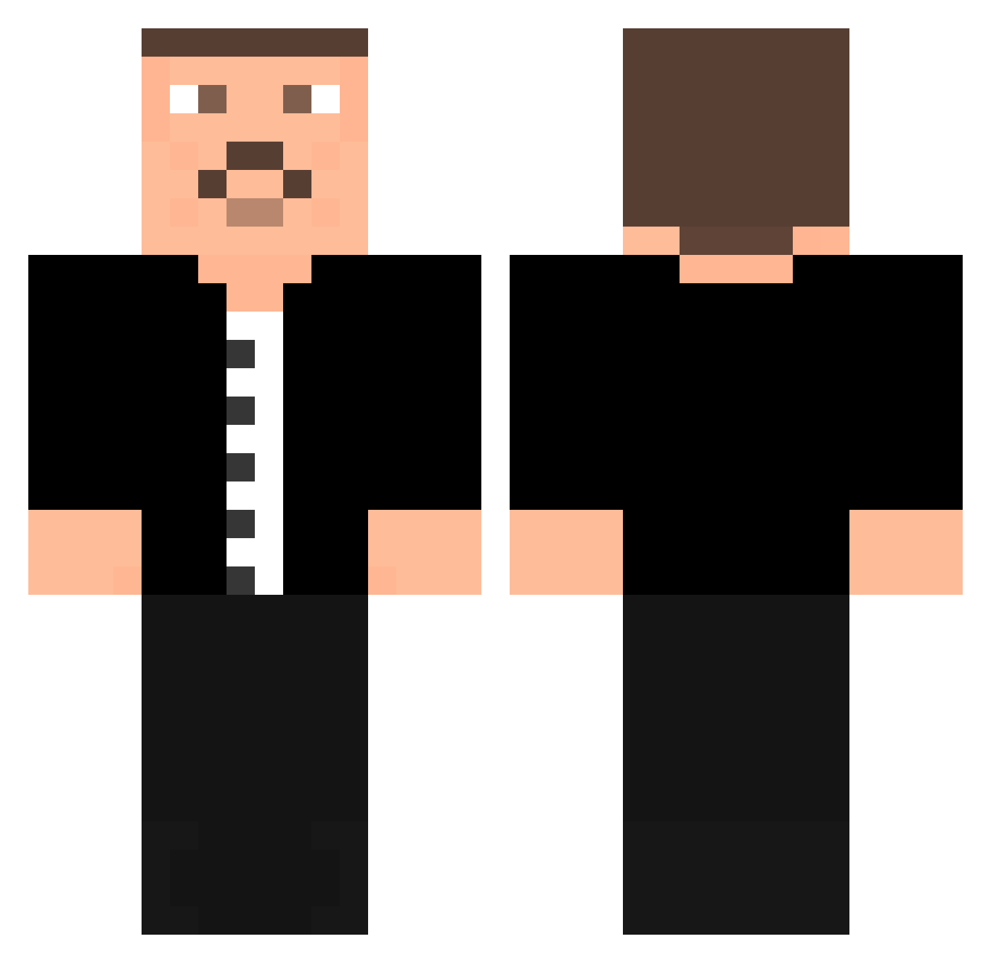 Proxiii Minecraft skin, front and back view