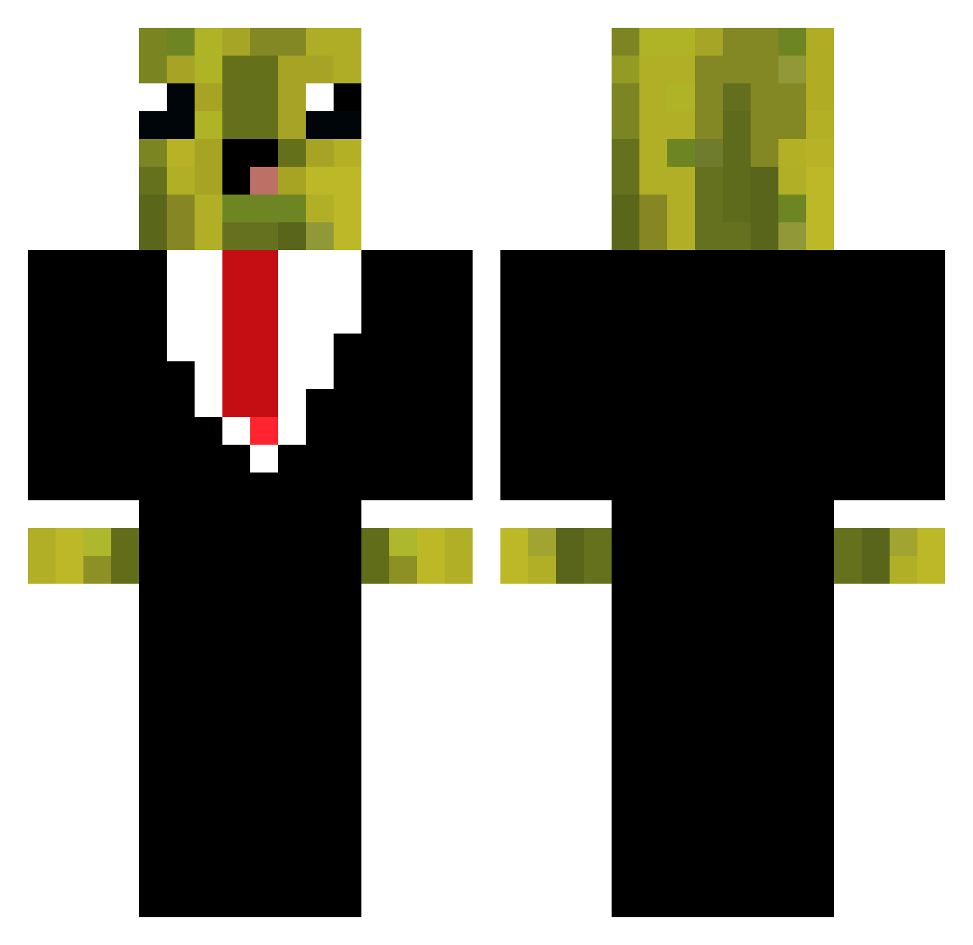 Stannuman Minecraft skin, front and back view