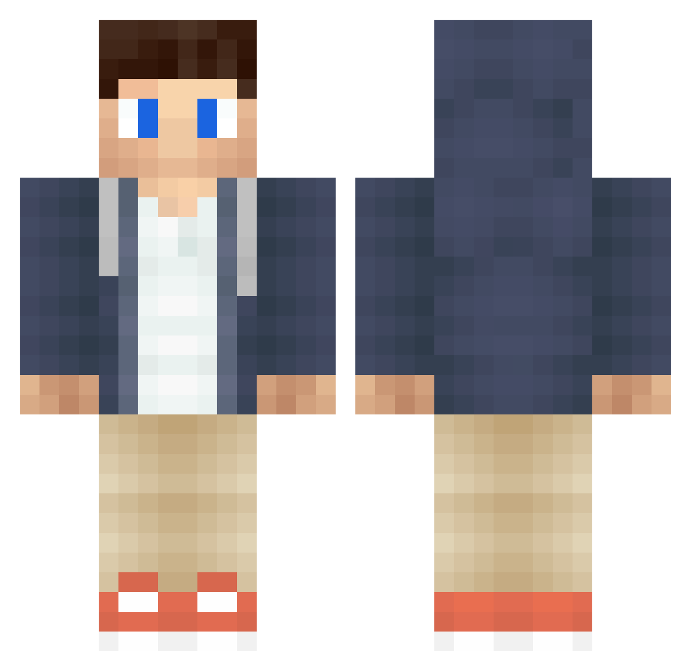 xXAlphaX Minecraft skin, front and back view