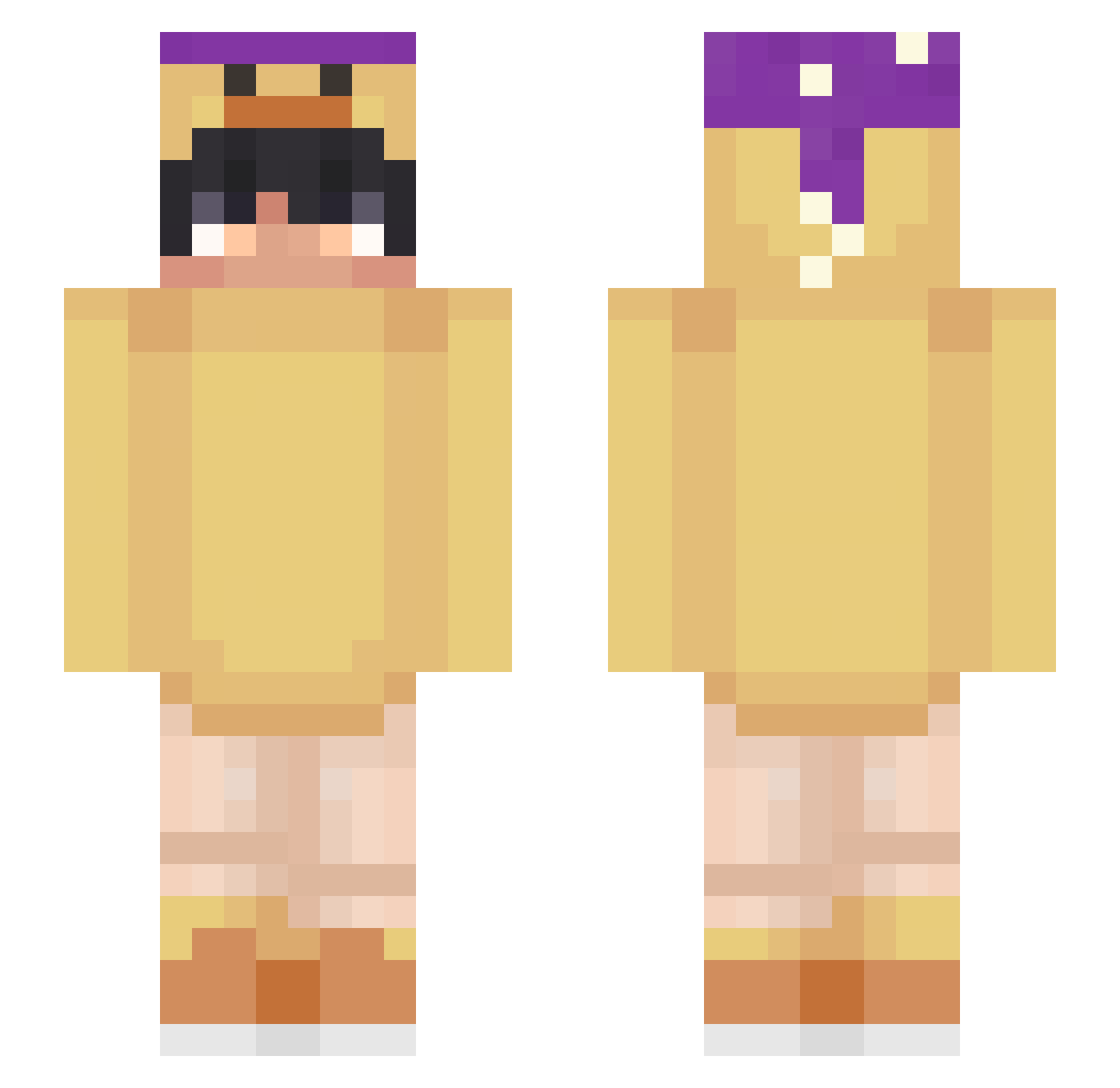 _Scyly Minecraft skin, front and back view