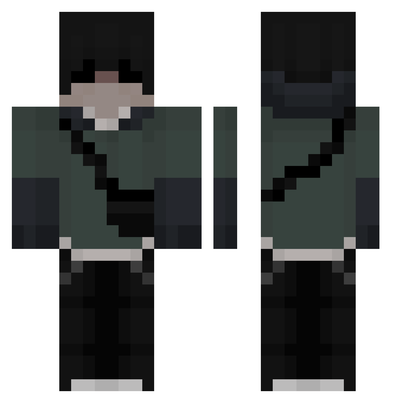 xelaavvs Minecraft skin, front and back view