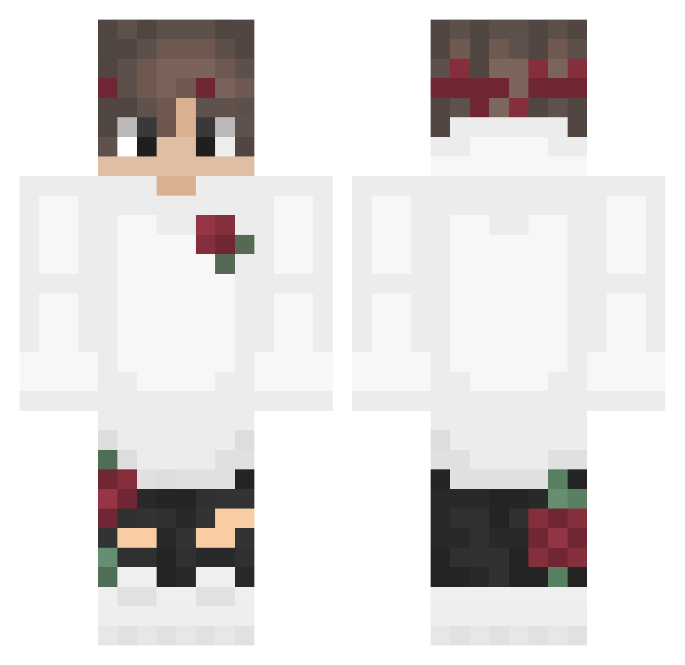 YoungFrankx Minecraft skin, front and back view