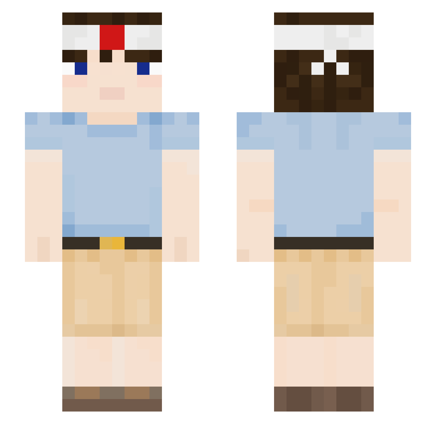 YIPIE3 Minecraft skin, front and back view