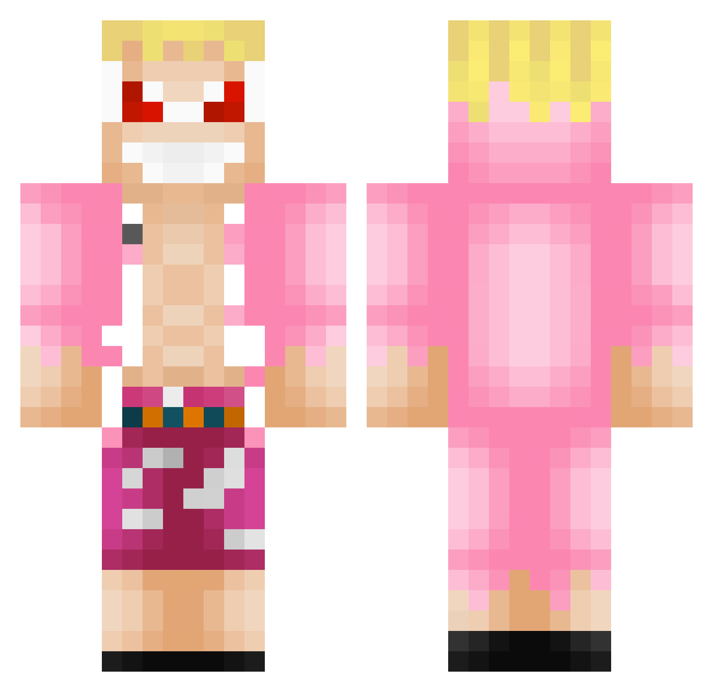 NeoZY_ Minecraft skin, front and back view