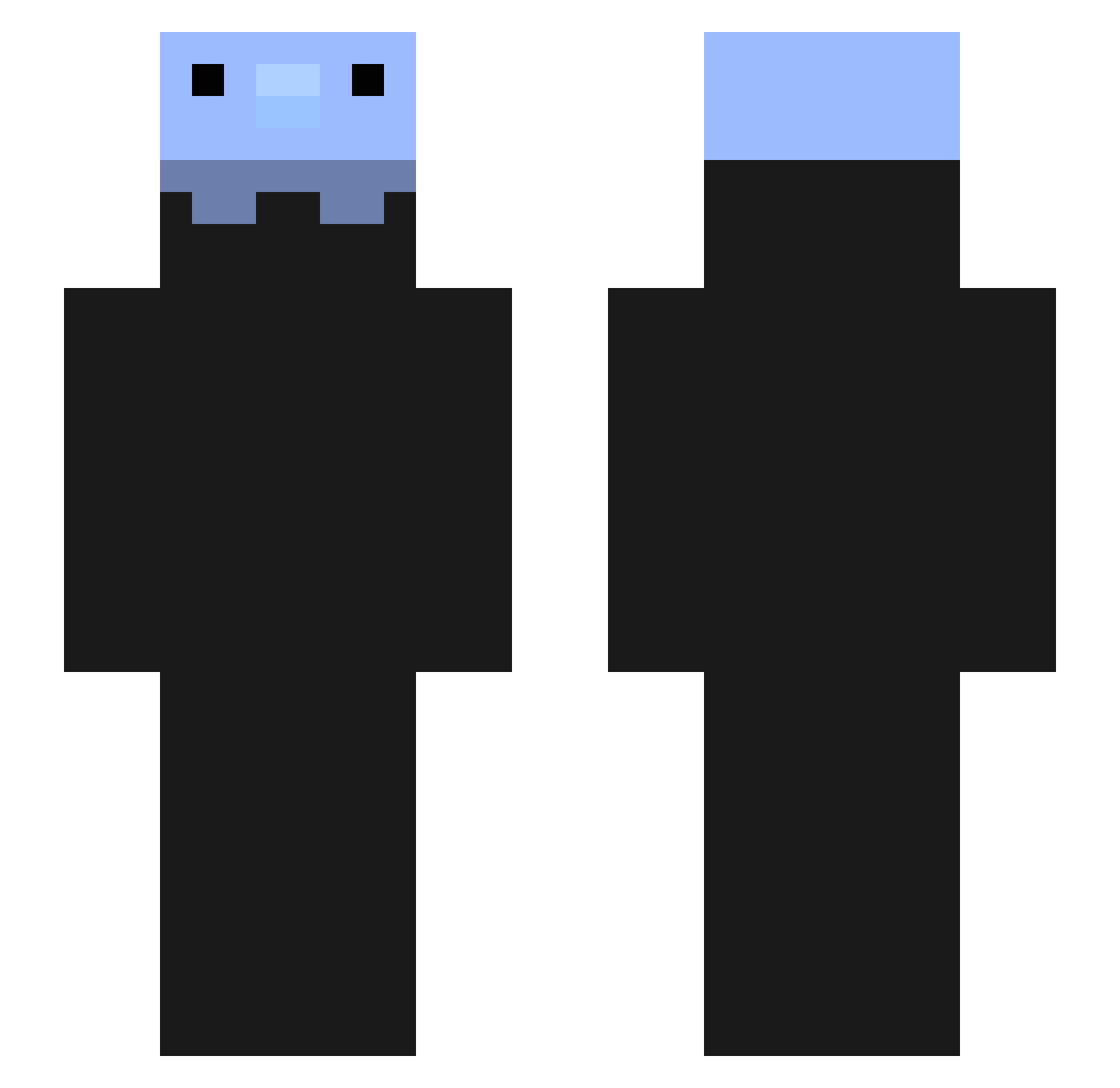 iNteRNeTN0tF0UnD Minecraft skin, front and back view
