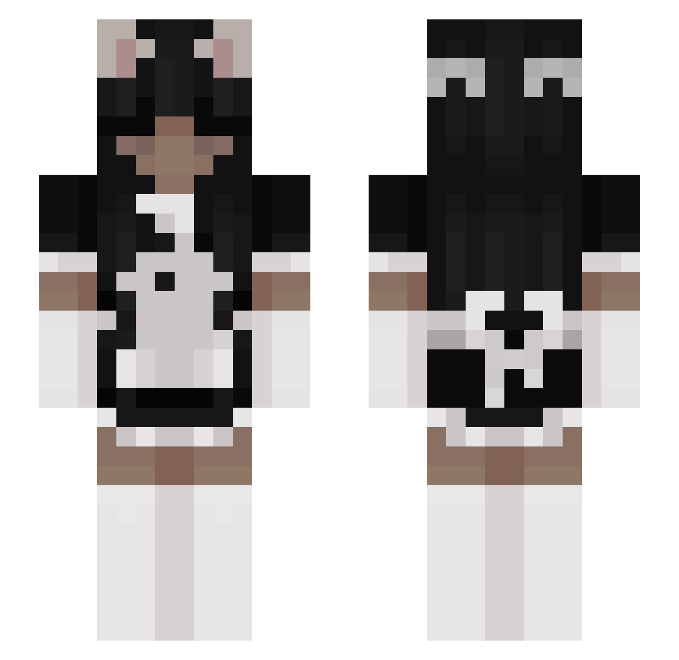 Taekookmin77 Minecraft skin, front and back view