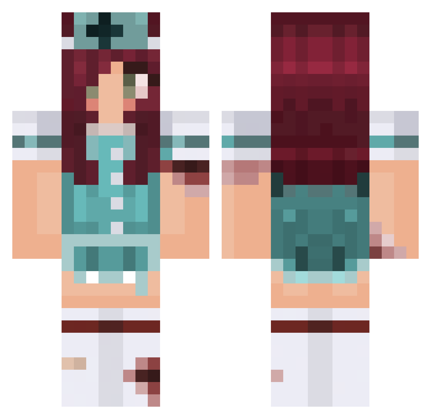erengenji Minecraft skin, front and back view