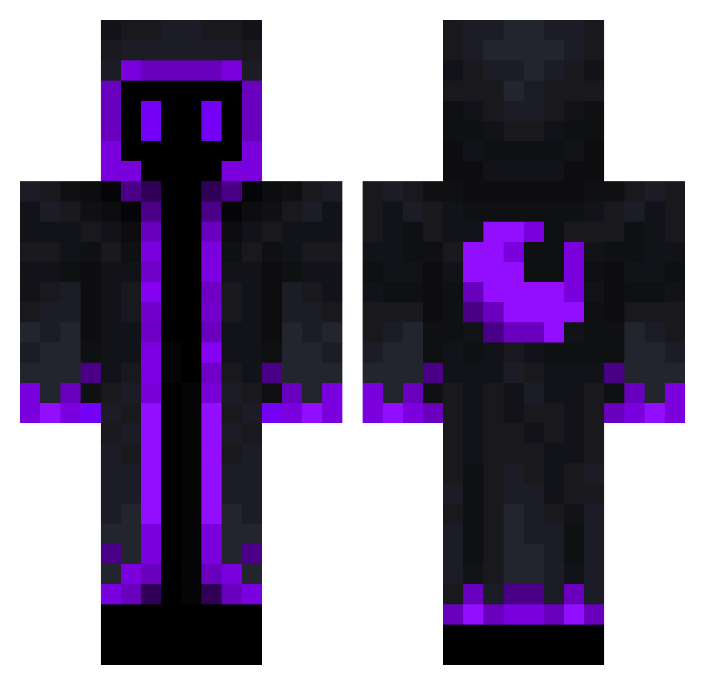 Quapan Minecraft skin, front and back view