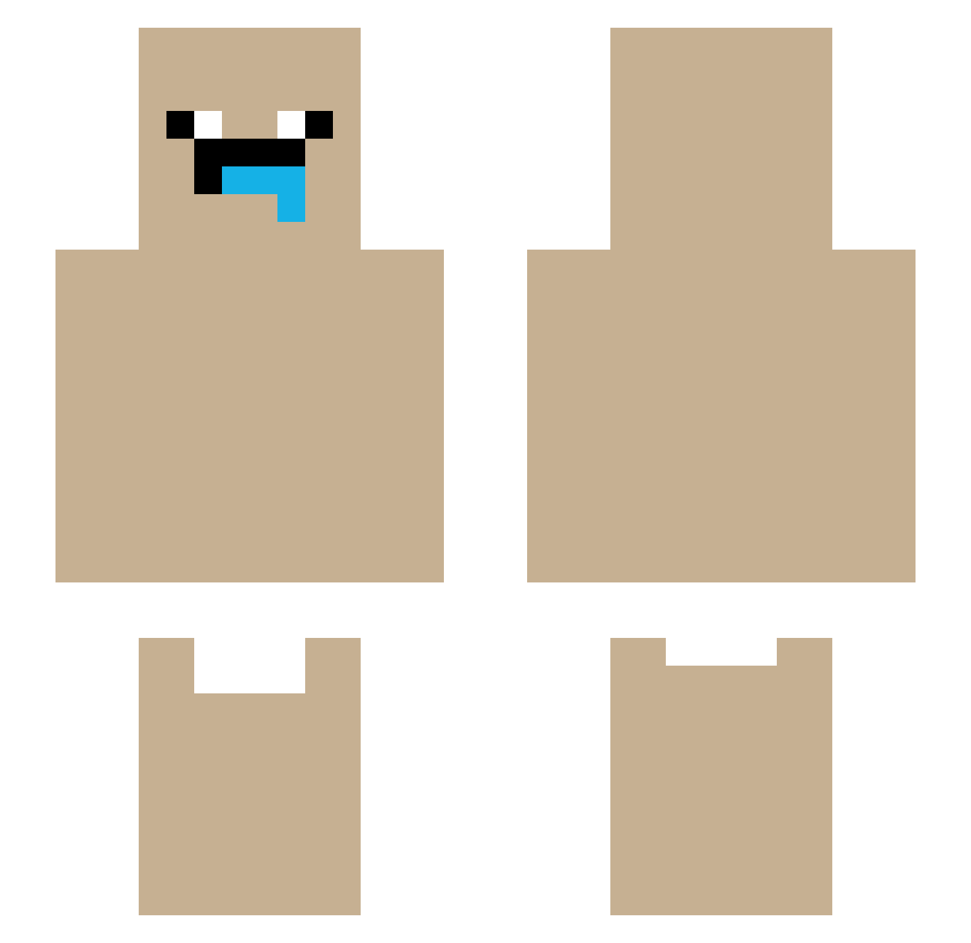 Bummsecreeper0 Minecraft skin, front and back view