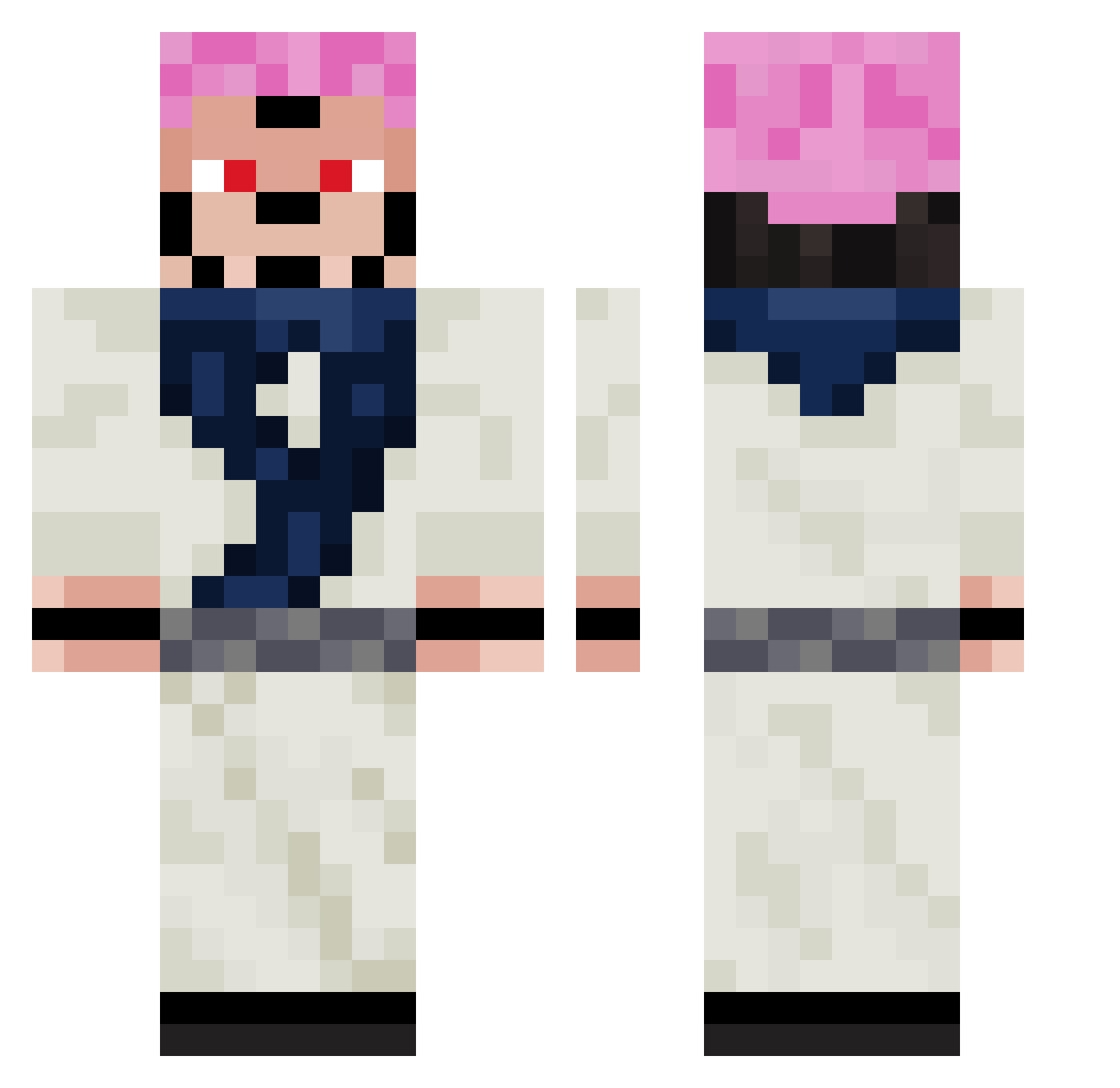 IDeaDShoTI Minecraft skin, front and back view