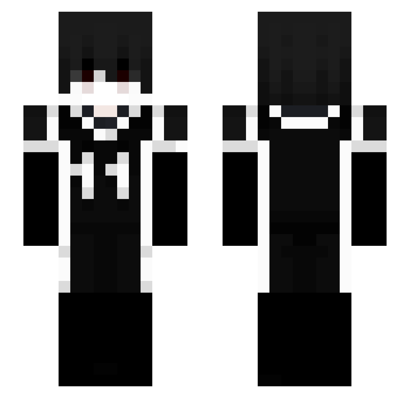 D1rx Minecraft skin, front and back view