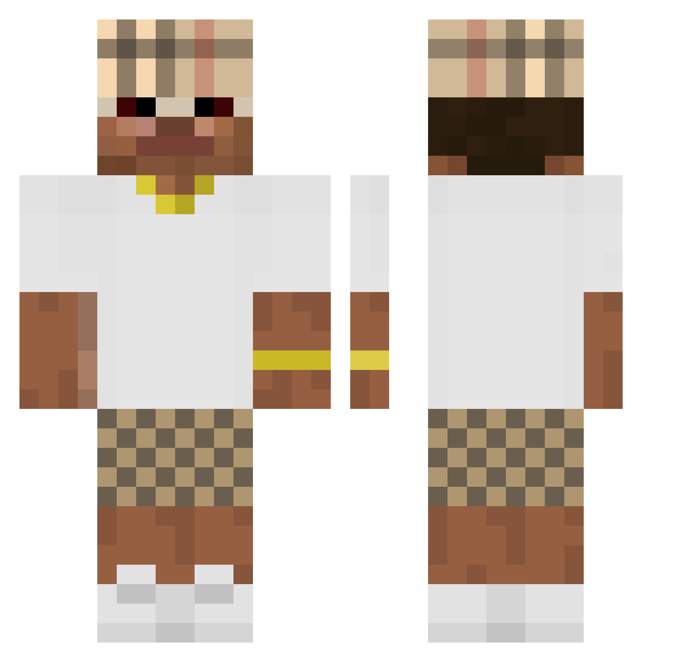 Frankreichts007 Minecraft skin, front and back view