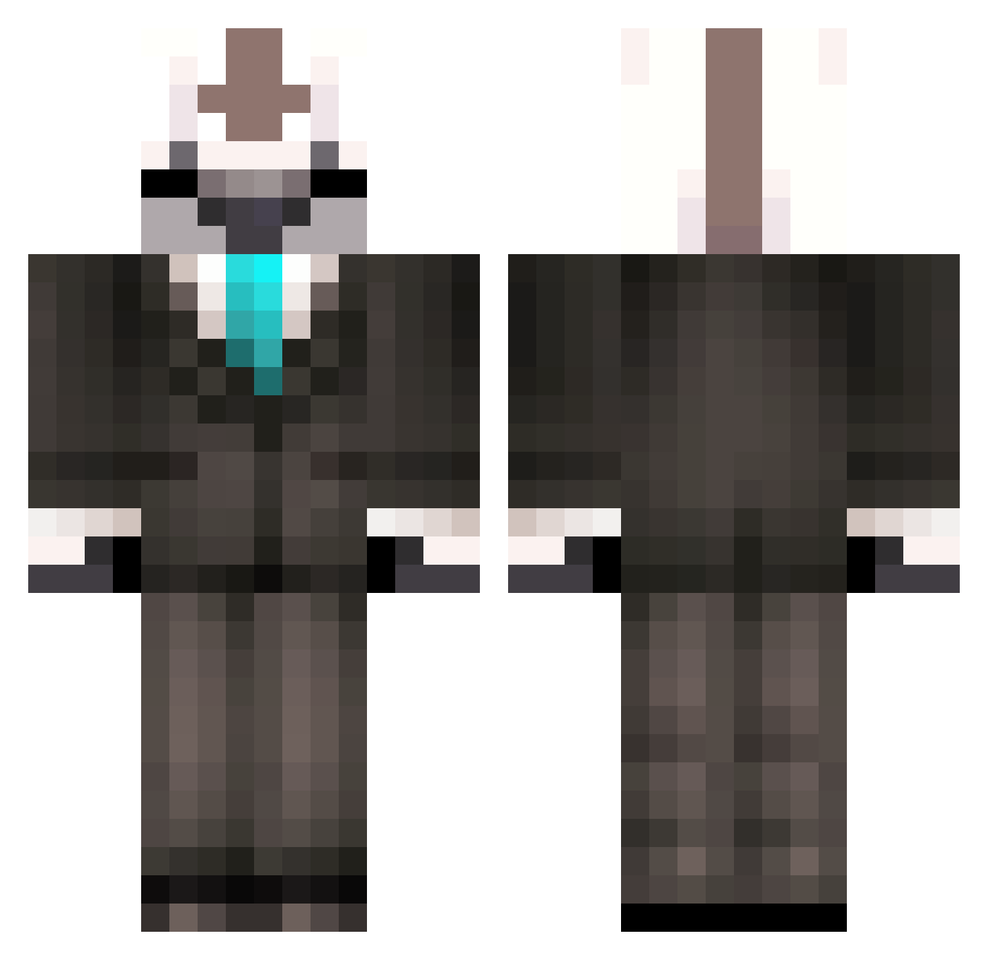 Scoooooop Minecraft skin, front and back view