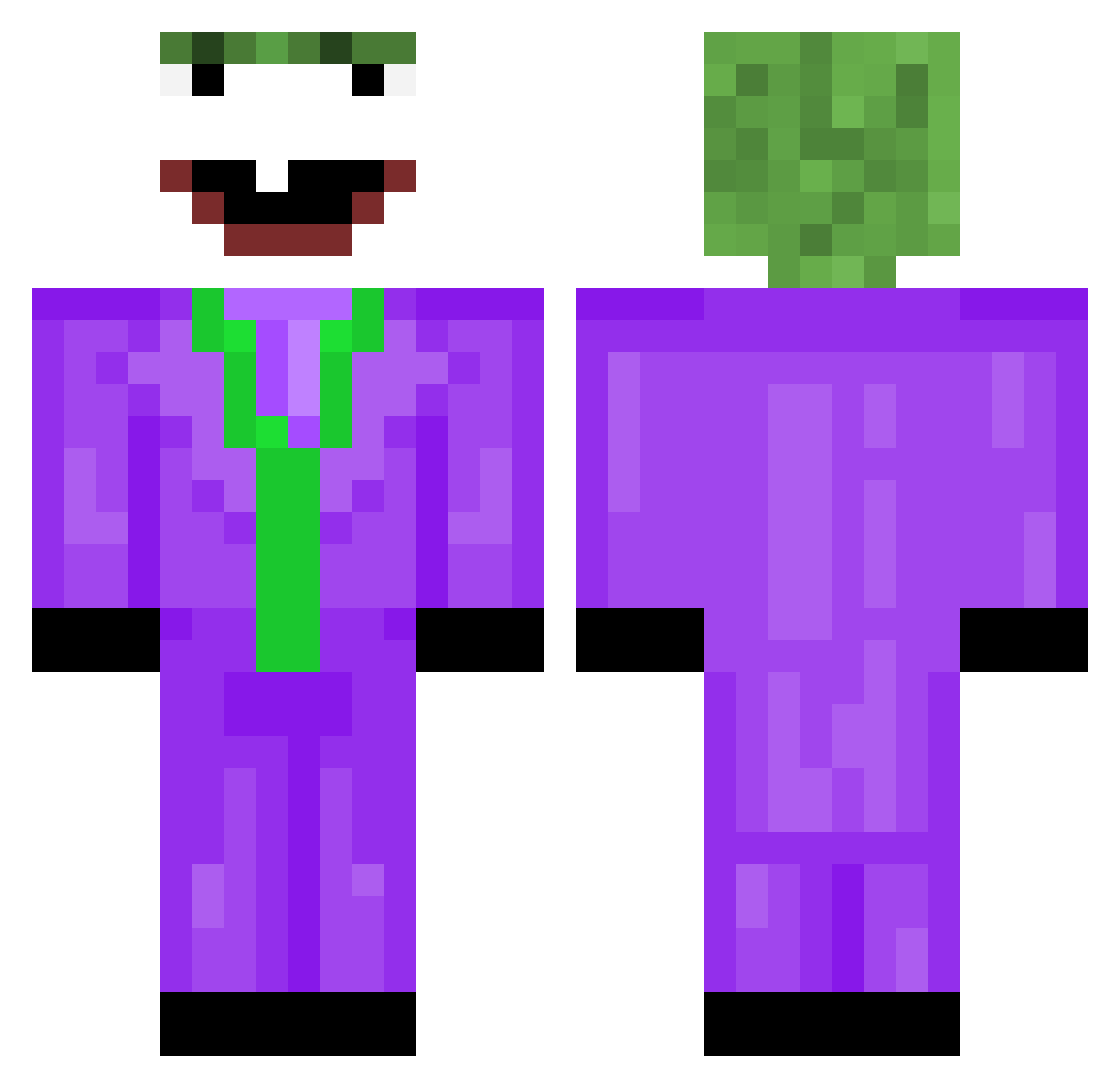 5rmi Minecraft skin, front and back view