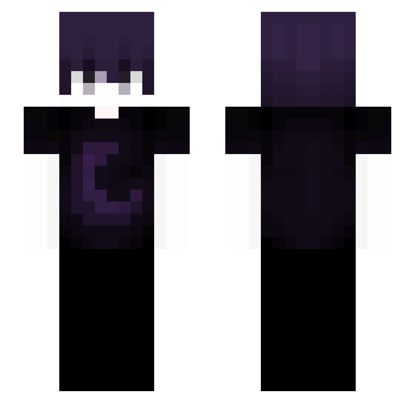 vyvvr Minecraft skin, front and back view