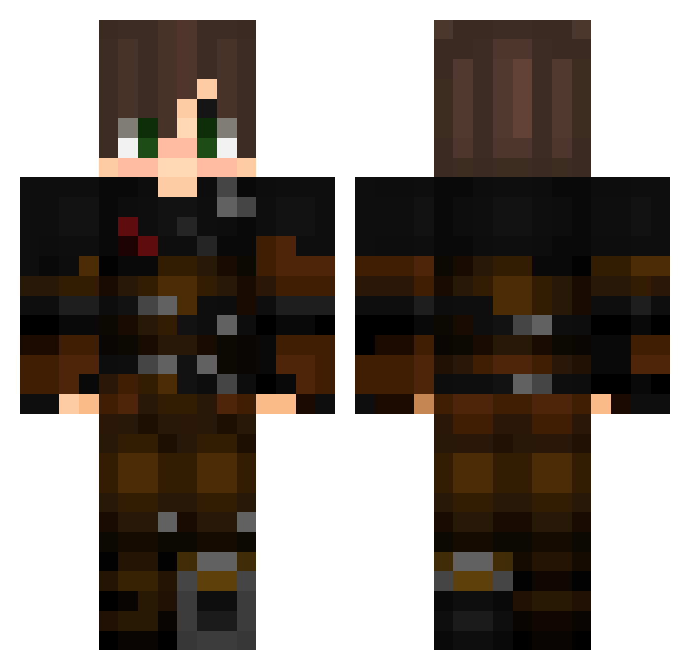 th3sneakybanana Minecraft skin, front and back view