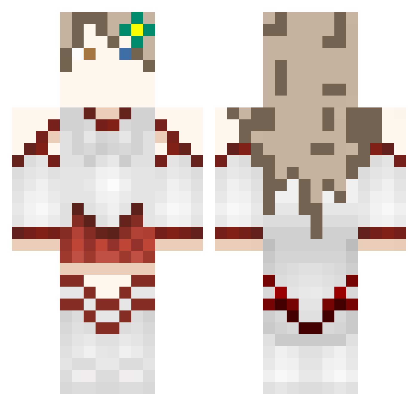 Chebeh Minecraft skin, front and back view