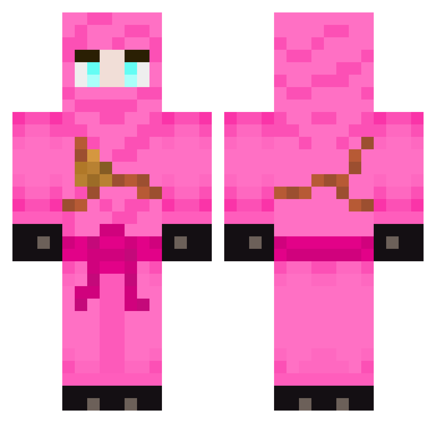 HueHueHueHue123 Minecraft skin, front and back view