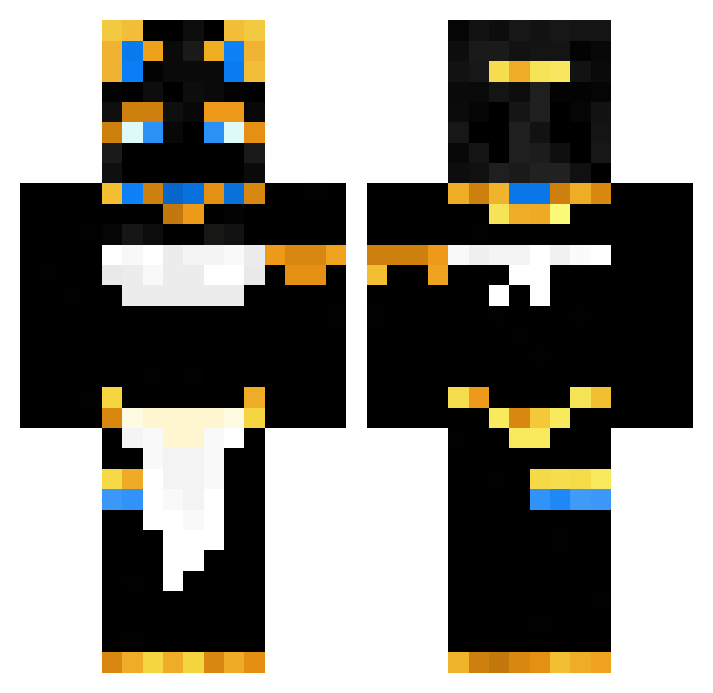 Loomeyeee Minecraft skin, front and back view