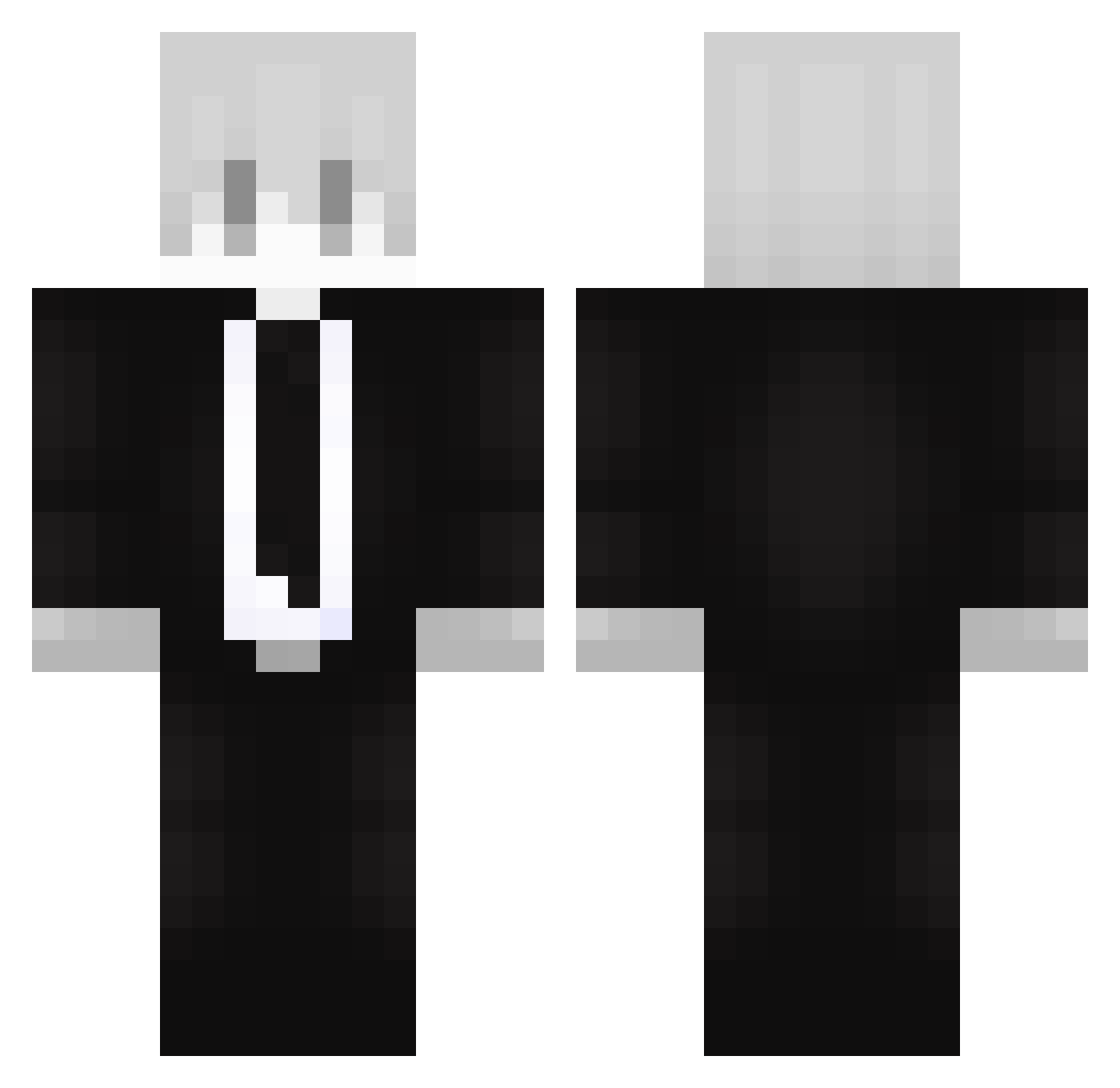 KayaCPVP Minecraft skin, front and back view