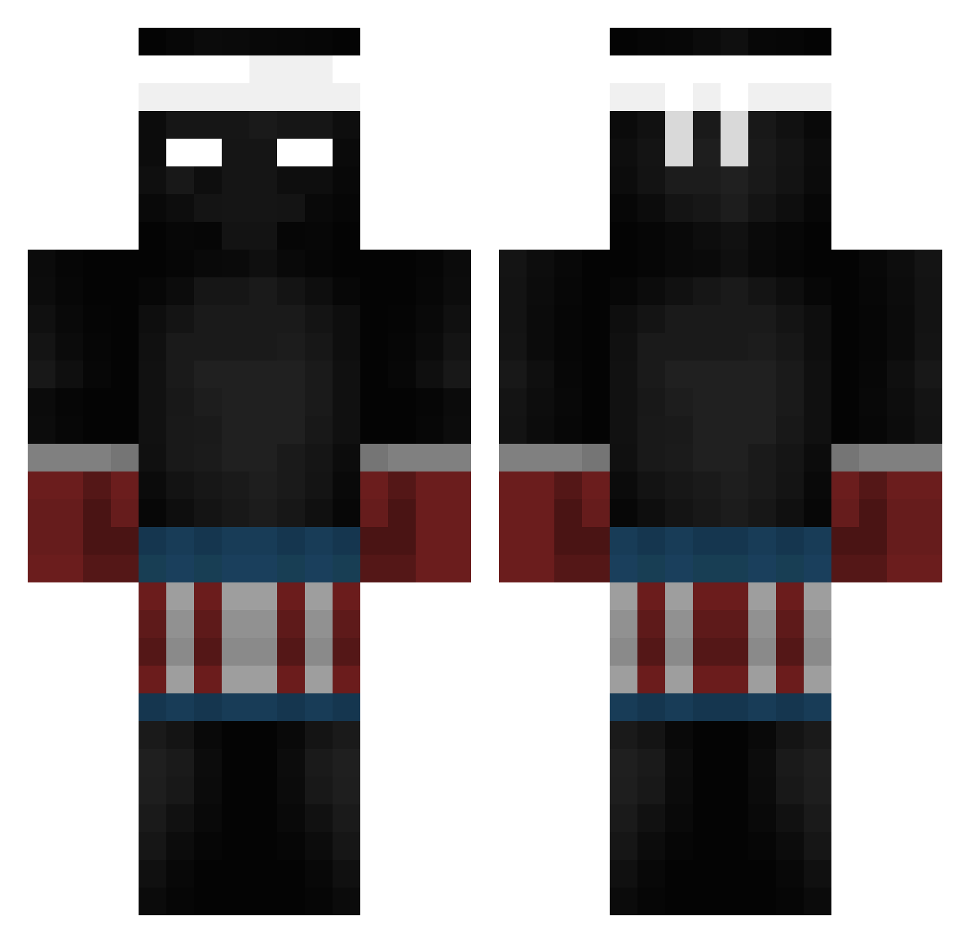 Lotitello Minecraft skin, front and back view