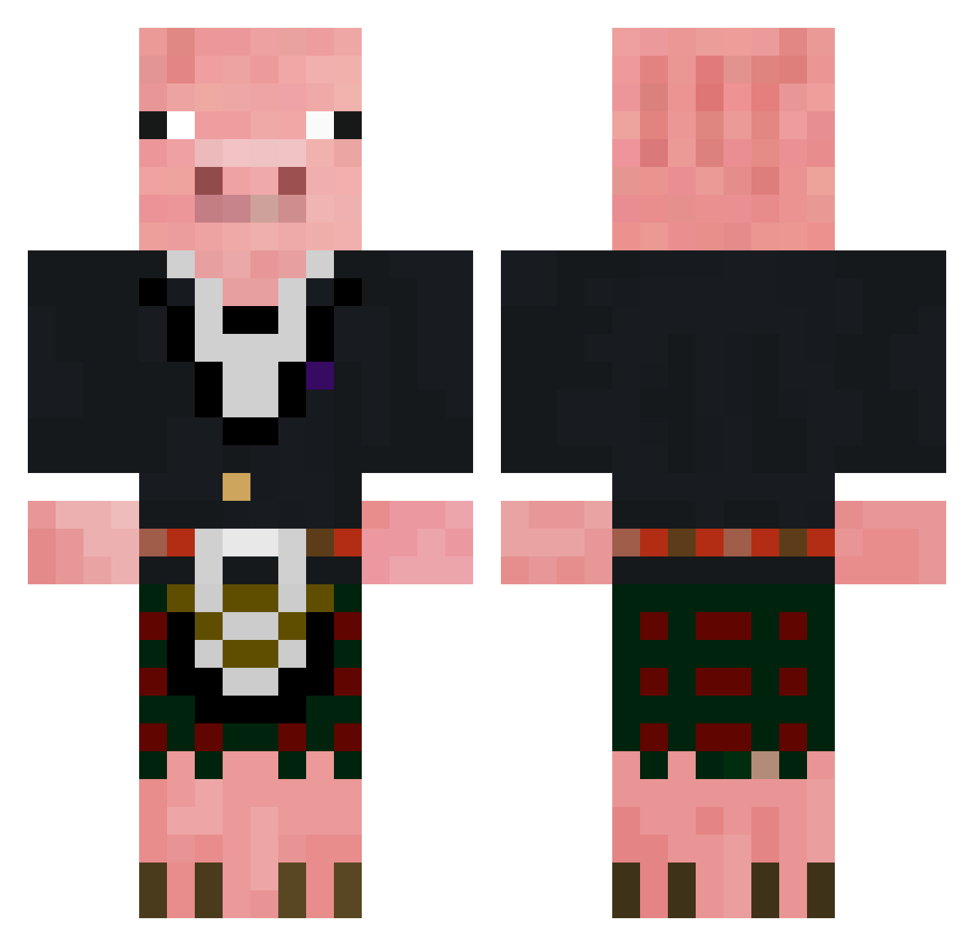 MirsadGHG Minecraft skin, front and back view