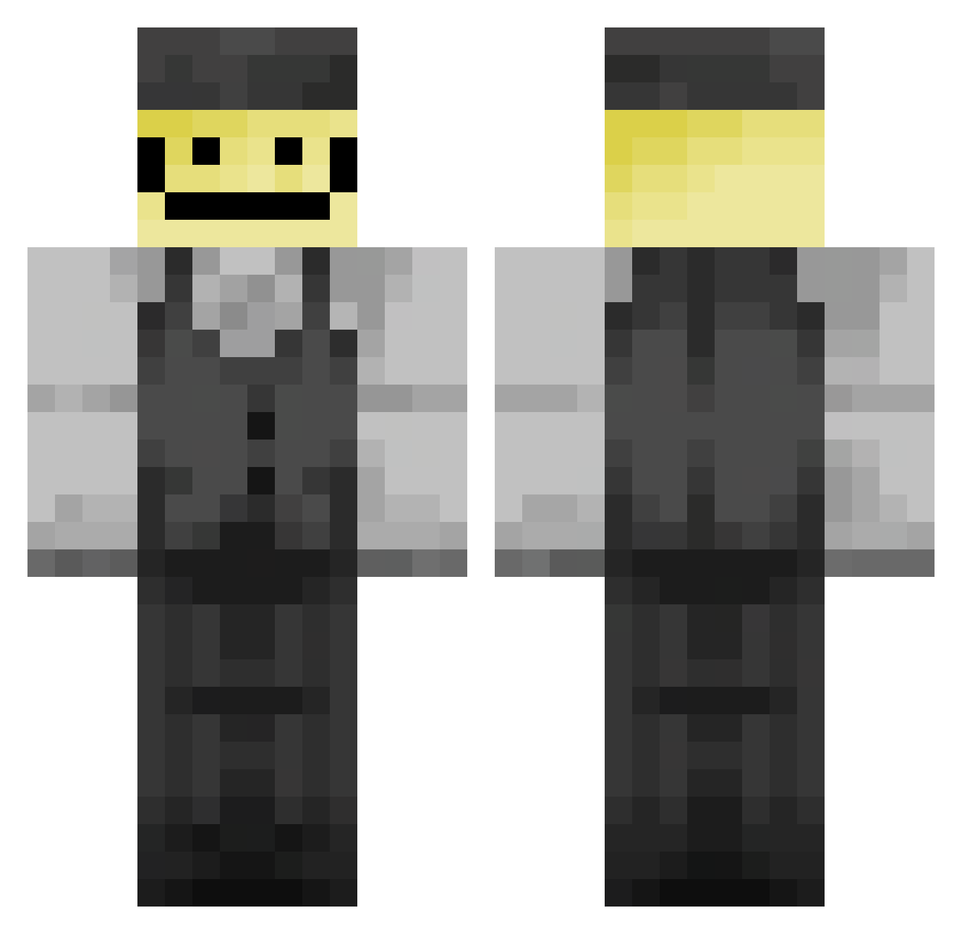 HAPPY8764 Minecraft skin, front and back view
