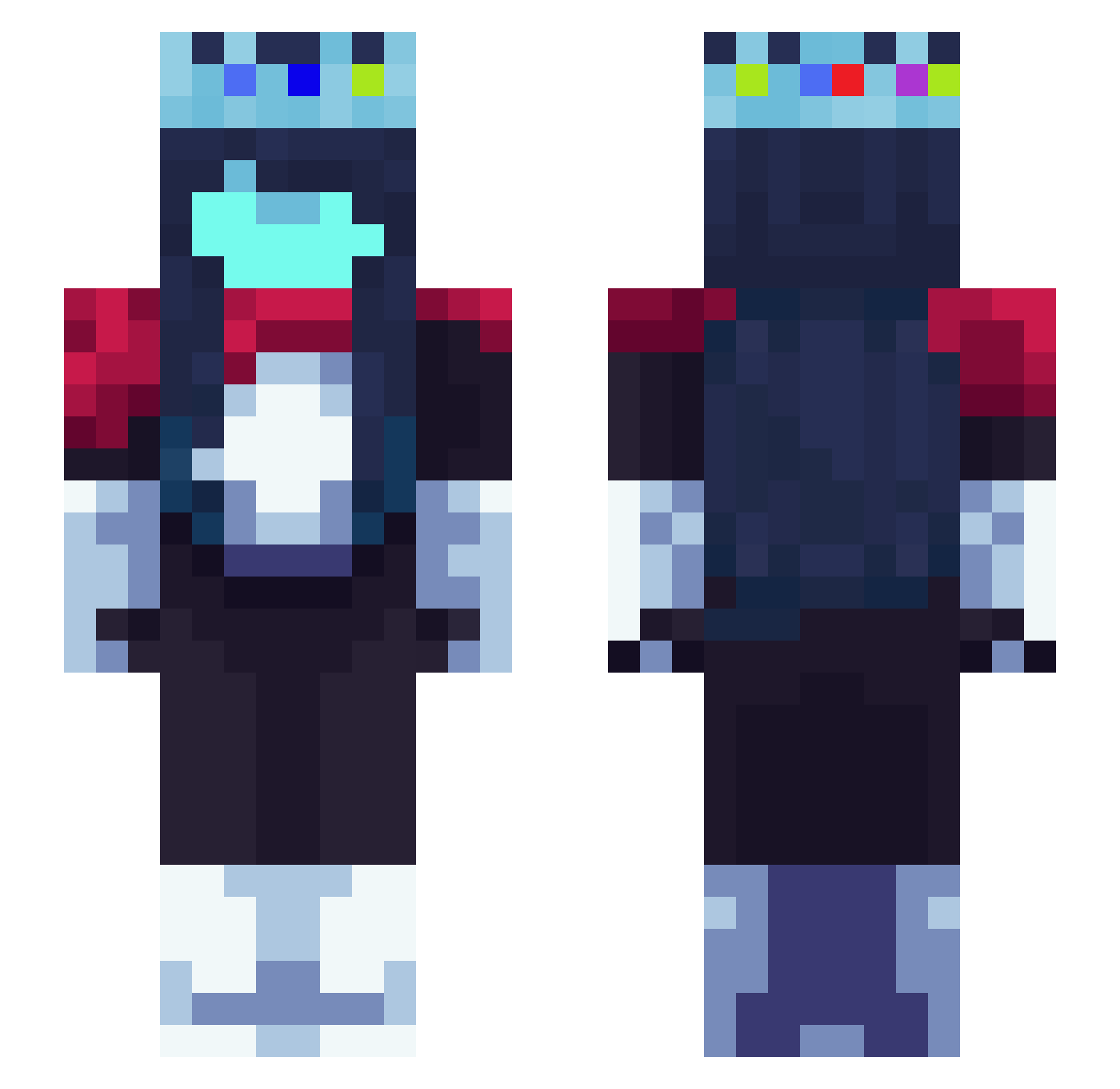HollowCup Minecraft skin, front and back view