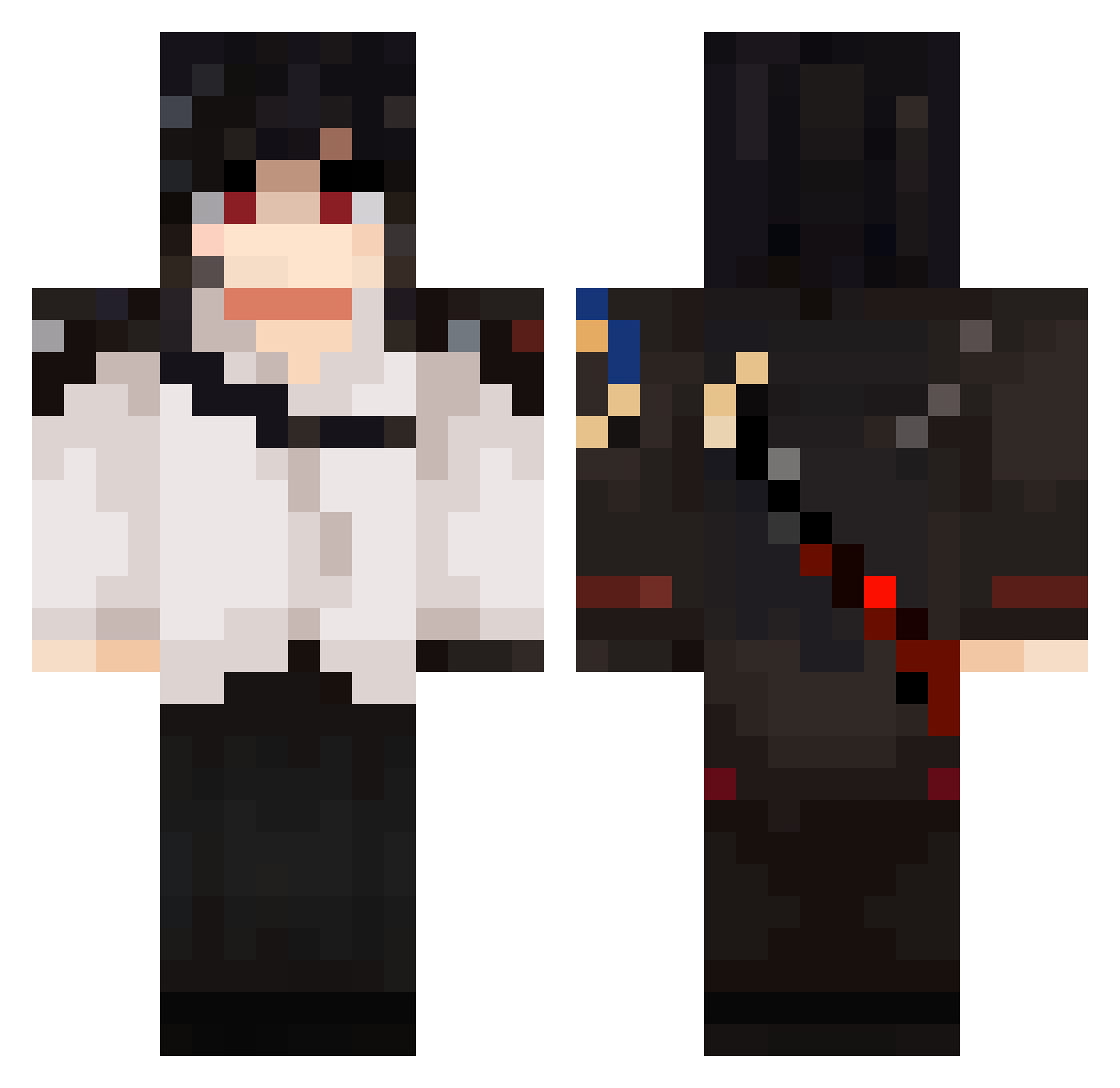 Typiclll Minecraft skin, front and back view